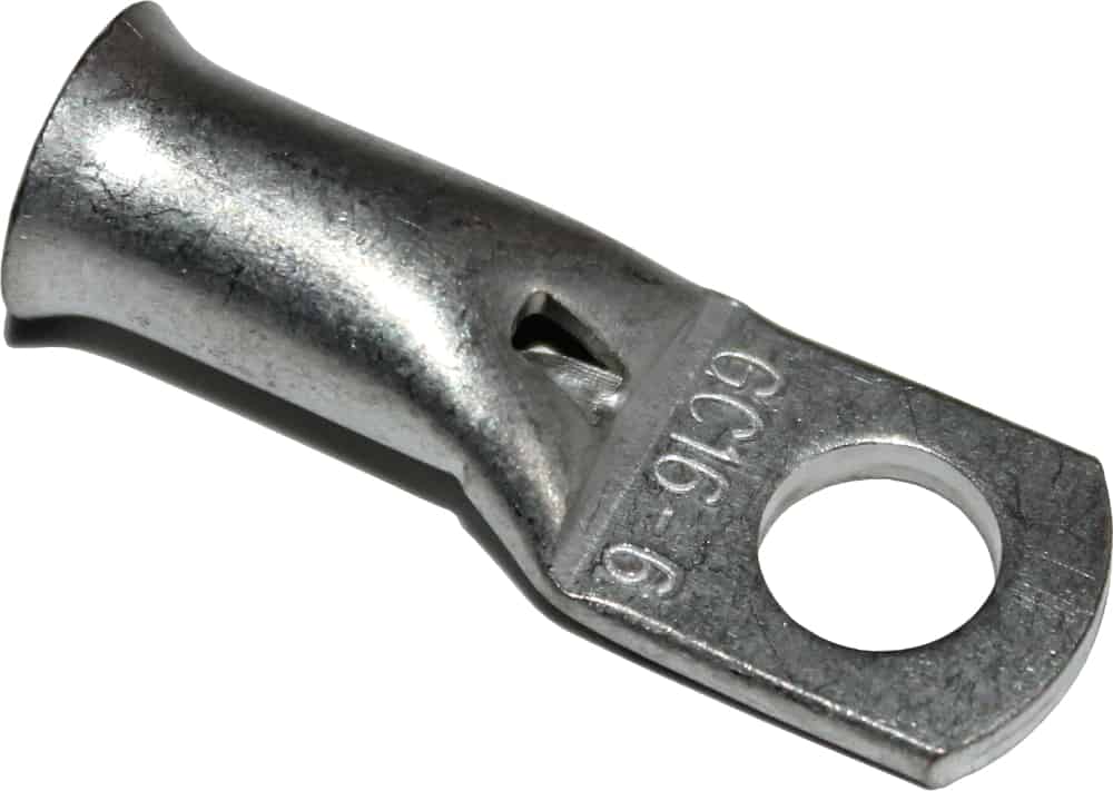 Rohrkabelschuh Ringkabelschuh Ringverbinder Kabelschuh - Crimp Kupfer verzinnt mit Sichtloch 10-16 mm M6 090006 RACO