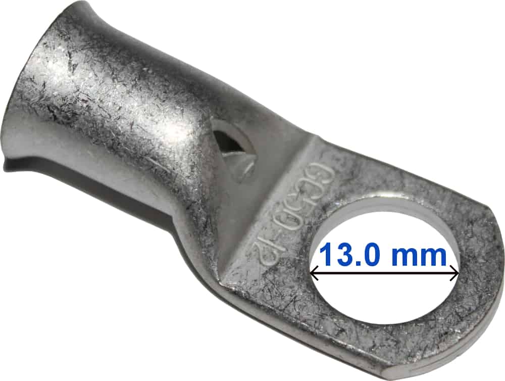 Aderendhülsen Rohrkabelschuh Ringverbinder Kabelschuh - Crimp Kupfer verzinnt mit Sichtloch 35-50 mm M12 090017 RACO