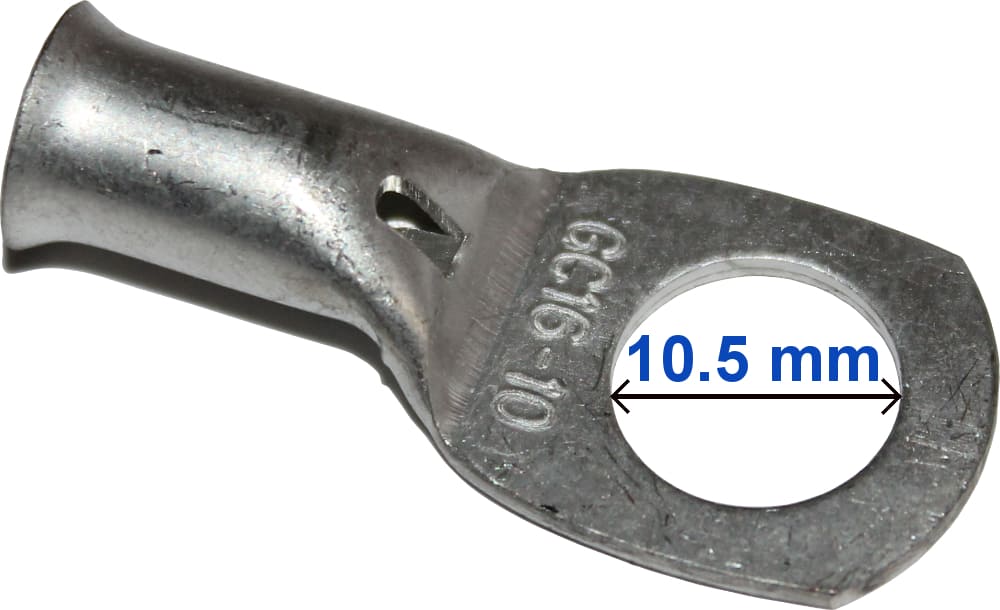 Rohrkabelschuh Ringkabelschuh Ringverbinder Kabelschuh - Crimp Kupfer verzinnt mit Sichtloch 10-16 mm M10 090008 RACO