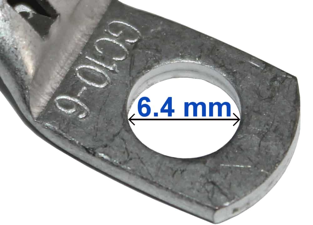Kabelschuh Rohrkabelschuh Ringkabelschuh Ringverbinder - Crimp Kupfer verzinnt mit Sichtloch 4-6 mm M6 090001 RACO