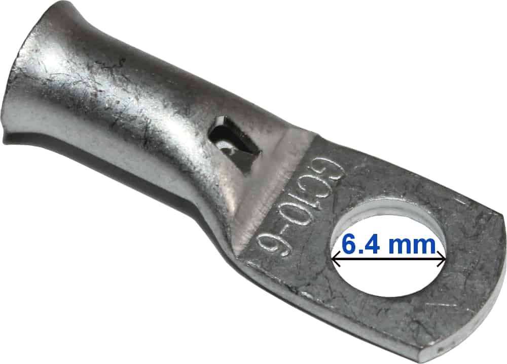 Kabelschuh Rohrkabelschuh Ringkabelschuh Ringverbinder - Crimp Kupfer verzinnt mit Sichtloch 4-6 mm M6 090001 RACO