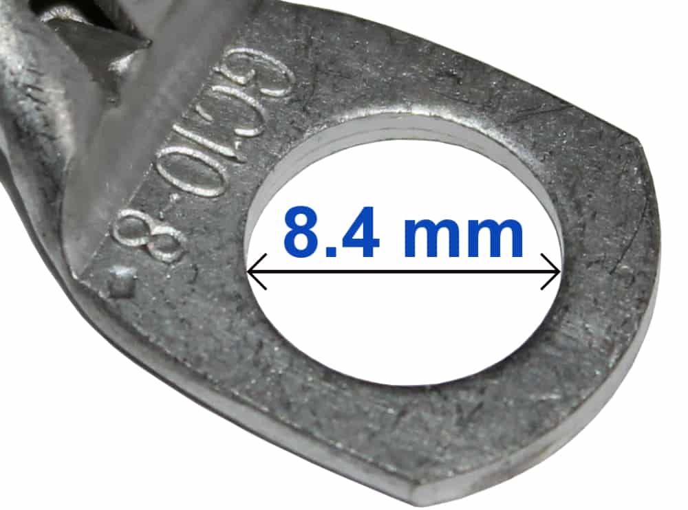 Kabelschuh Rohrkabelschuh Ringkabelschuh Ringverbinder - Crimp Kupfer verzinnt mit Sichtloch 4-6 mm M8 090002 RACO