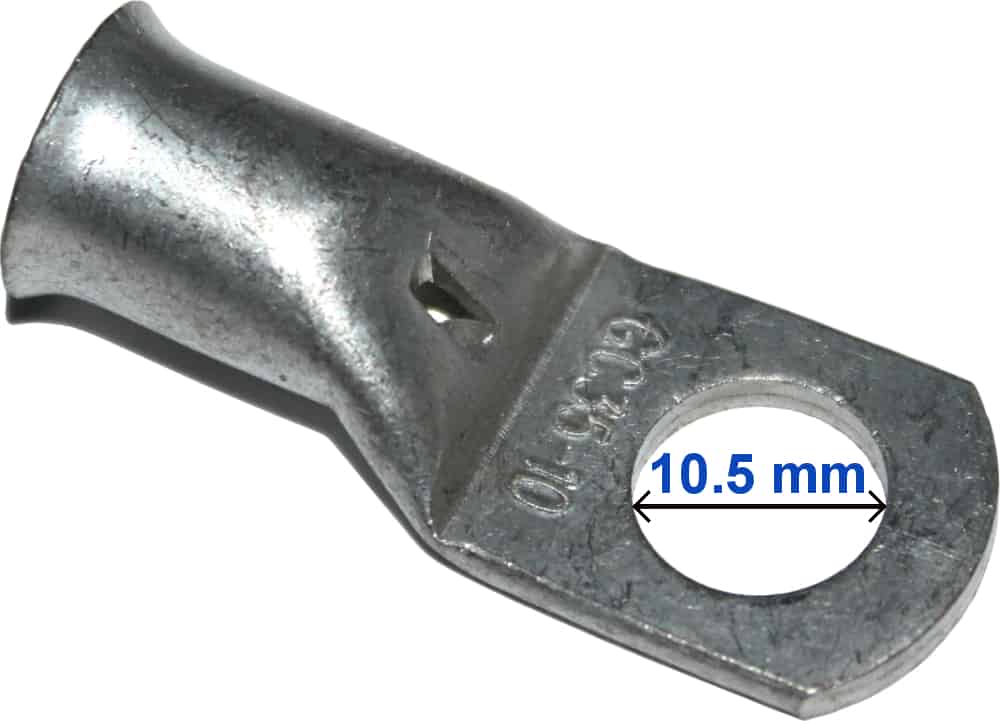 Ringkabelschuh Aderendhülsen Rohrkabelschuh Ringverbinder - Crimp Kupfer verzinnt mit Sichtloch 25-35 mm M10 090013 RACO
