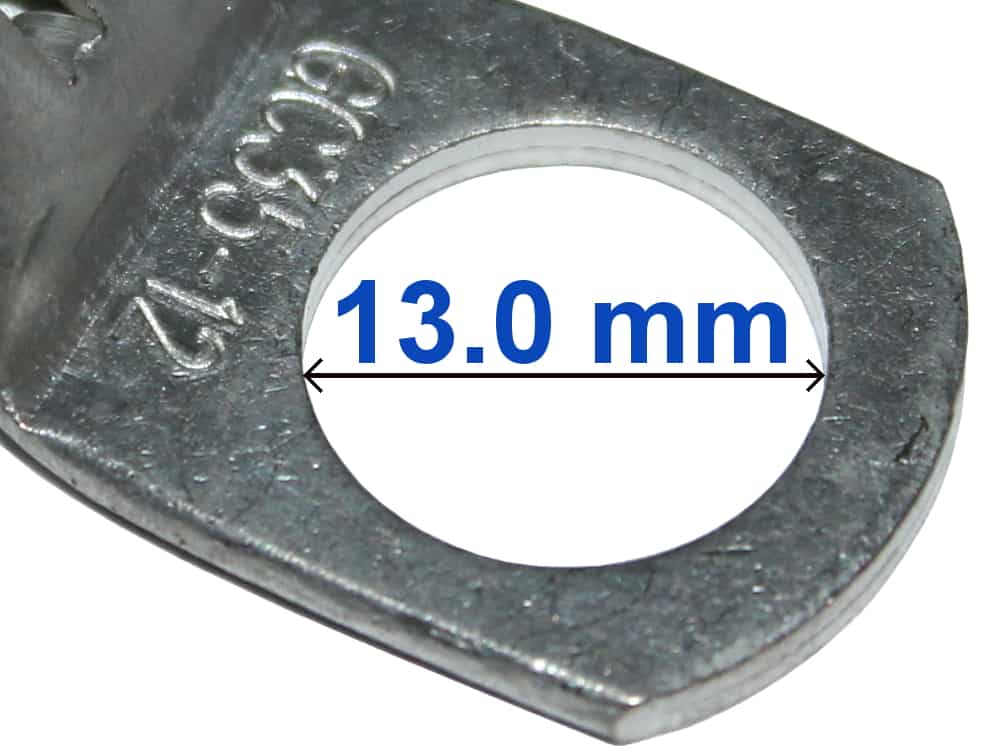 Ringkabelschuh Aderendhülsen Rohrkabelschuh Ringverbinder - Crimp Kupfer verzinnt mit Sichtloch 25-35 mm M12 090014 RACO