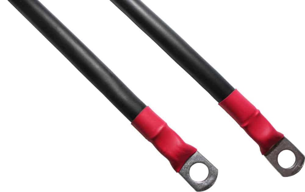 Batterikabel 35mm² Forbindelseskabel Starter kontakt kabel Ringkabelsko Sort RACO