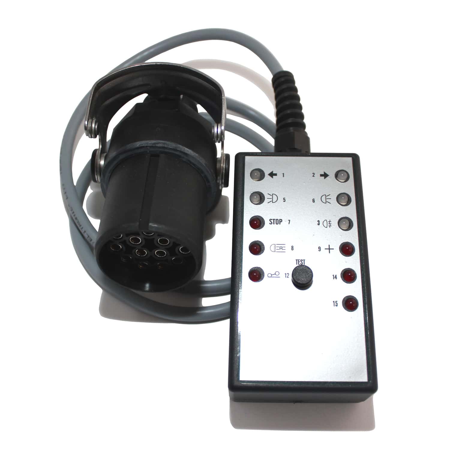 15 polig Trailer tester Dragkrok enhet plugg GSE Test Plug Testline CAN-BUS test enhet plugg tester lampa testplugg 12805 12855