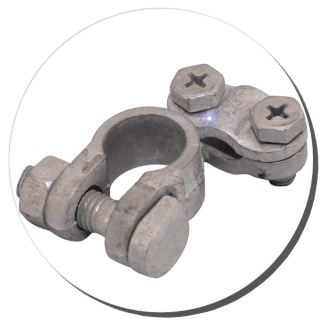 Battery terminals Shoe Pole connection Battery clamp Battery connection Batteriterminal Car pole Front page Home Cover RACO GB